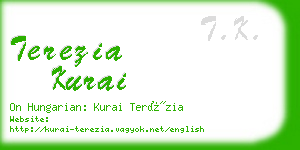 terezia kurai business card